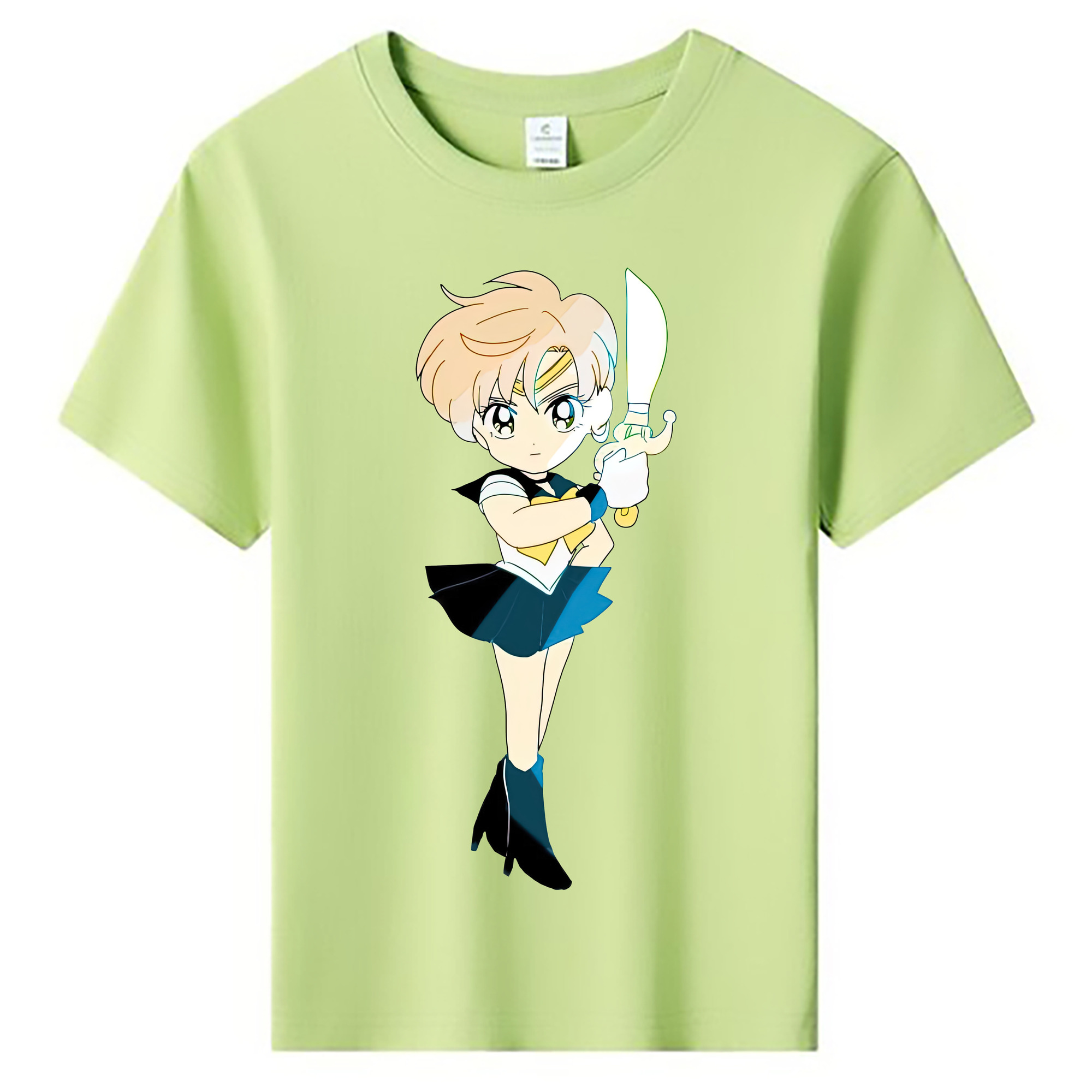 （画像用） 美少女戦士セーラームーン 天王はるか Sailor Moon Tenoh Haruka 綿100％キッズTシャツ（フロントプリント）